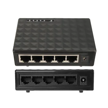 Najnovšie 5 portový Prepínač RJ45 LAN Ethernet Rýchlo Ploche Sieti Hub, Switch Vypínacia 10/100/1000Mbps S EU/US Napájací Adaptér