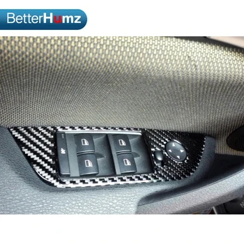 Carbon Fiber Prerobit Interiéru Auta Okno Zdvihákov Ovládací Panel Nálepky Okno Spínač Dekorácie Auta Styling Pre BMW X1 E84 2011-15