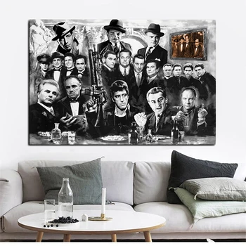 Gangstrov Godfather Goodfellas Filmové Plátno Maľovaní Plagátov a Tlačí na Steny Umenie Obrázok pre Obývacia Izba Domova Cuadros