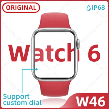 Smart hodinky W46 Sledovať 6 pánske hodinky smartwatch EKG Srdcovej frekvencie reloj pk haylou amazfit gts IWO W26 x6 x7 P8-t500 t600 ls02 oppo