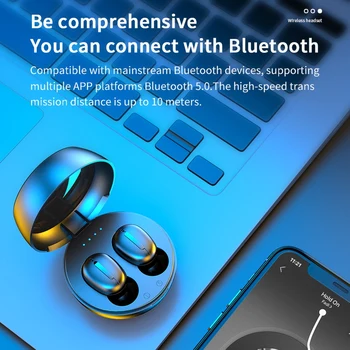 Mini Bezdrôtové Slúchadlá Bluetooth 5.0 Nepremokavé Stereo Šport herné Slúchadlá pre iPhone