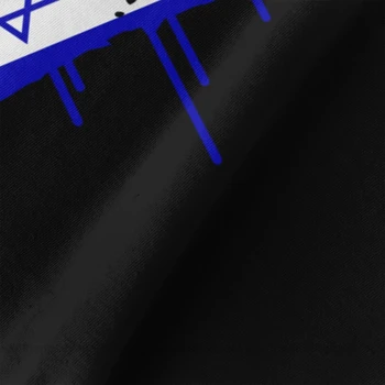 Black Izrael Izraelské Vlajky Tričko pánske Osobné Krátky Rukáv, Čierna Posádky T-Shirts