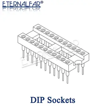 IC Spínače DIP Zásuvky Ihly sídlo DIP8 DIP14 DIP16 DIP18 DIP20 DIP28 DIP40 Kolíky Kola Otvor Mikroprocesory 2.54 PCB Konektor