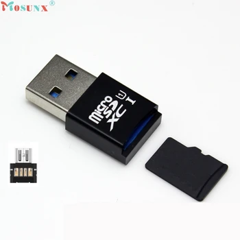 Hot-predaj MOSUNX Čítačka Kariet MINI 5Gbps Super Speed USB 3.0 + OTG Micro SD/SDXC TF Card Reader Adaptér 1 ks C76