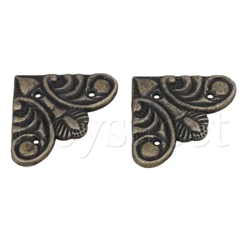 20 x Bronz Nábytok, Dekoratívne Motýľ Rohu Chránič Mosadz