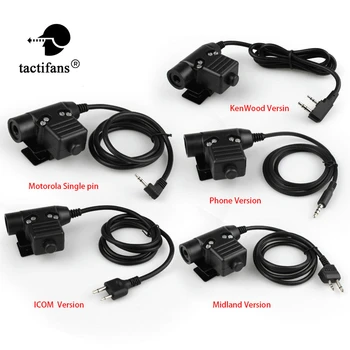 Mini Telefón/TCI/ U94 Taktické PTT KENWOOD/Motorolar Jeden-Cesta/Midland/ICOM Pre RAC /TMC /COMTAC/MSA/EARMOR/TCA/TRI Headset