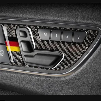 Carbon Fiber Dvere Auta Tlačidlá Sedadla Panel Kryt Výbava 2ks Na Mercedes Benz GLA X156 CLA C117 B Triedy 2011-2018