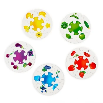 Jigsaw Puzzle - Naučiť farieb, 5 hádanky, 30 prvkov Darčekov Záľuby, Baby, Deti, Narodeniny, Hračky pre deti,