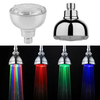 7 Farby Meniace LED Svetlo, Sprchové kúpeľňové Doplnky Vody Šetrič Zrážok Sprcha Hlavy po celom Svete Romantický Vody Žiara