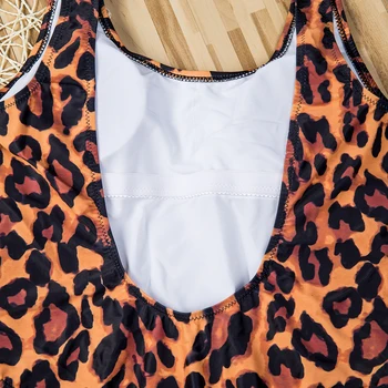 Letné Ženy Leopard Vytlačené Sexy Bikiny Backless Celé Plavky Jednodielne Plavky Plavky, Plavky