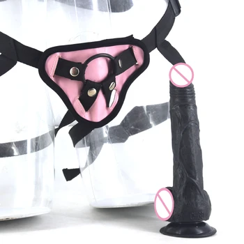 Dlhé dildo strapon dildo sexuálne hračky pre ženy, popruh na penis nastaviteľné pásu diskrétny balík hra sex erotické produkty