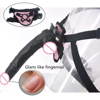 Dlhé dildo strapon dildo sexuálne hračky pre ženy, popruh na penis nastaviteľné pásu diskrétny balík hra sex erotické produkty