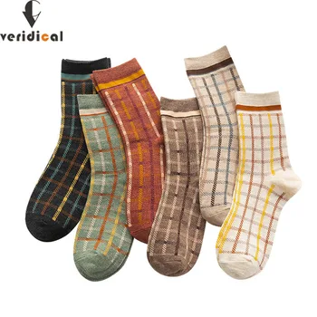 Veridical 5 Párov/Veľa Bavlna Ženy Ponožky Stožiare, Módne Japonskom Štýle, Mäkká Elastická Harajuku Šťastný Krátke Ponožky Novinka Hot Predaj