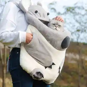 Roztomilý Koala Pet Mačka Pes Taške Zime V Teple Von Dvojité Ramenné Prenosné Cestovný Batoh Vonkajšie Malé Pet Mačka Pes Predné Vrecko