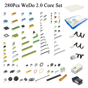 280Pcs/Veľa Vzdelávacích Funkcie DIY Časti Kompatibilné LOGOes 45300 WeDo 2.0 Core Set Stavebné Bloky HOBBY Hračky, Vianočné Darčeky