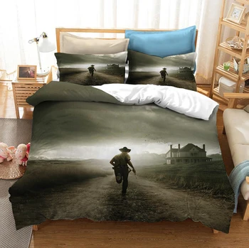 Walking Dead 3D Vytlačené posteľná bielizeň Nastaviť Obliečky obliečky na Vankúše Cumlík posteľná bielizeň Nastaviť Obliečky Posteľná Bielizeň