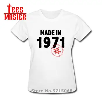 Vyrobené V roku 1971 Všetky Originálne Diely Narodeniny Tričko Výročie Novinka T Košele pre ženy nosenie, Krátke Rukávy Oblečenia Tee Tričko Bavlna