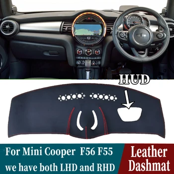 Kožené Dashmat Panel Kryt Pad Dash Mat Koberec Automobilu-Styling príslušenstvo Pre Mini Cooper hatchback F56 F55 JCW - 2019