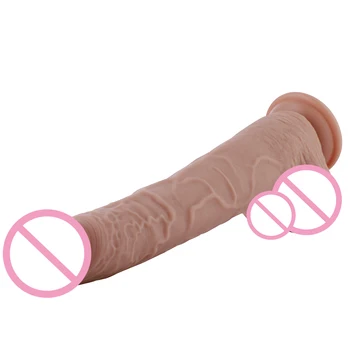 Hismith dlhé dildo s prísavkou na sex stroj prílohu KlicLok Konektor pre dospelých, sexuálne hračky, Silikónové veľké realistické dildo