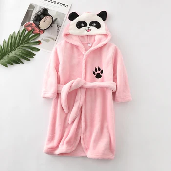 Dieťa župan oblečenie panda cartoon pyžamo Deti sleepwear Oblečenie pre dievča, dieťa Chlapec vaňa dievčatá oblečenie 2 do 8 rokov