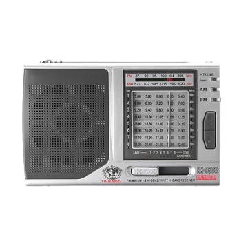 KK-9803 FM/MW/SW1-8 Plnej 10 Kapela Hi-Citlivosť Rádio Prijímač S Skladací Stojan