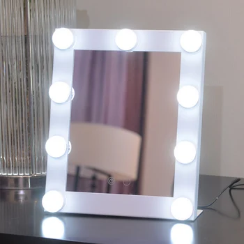 Hot predaj Márnosť Osvetlené Hollywood make-up Zrkadlá s Stmievač Fáze Kozmetické Zrkadlo LED Žiarovka zrkadlo