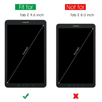 Magnetické Smart Case PU Kožené Kryt pre Samsung Galaxy Tab E 9.6