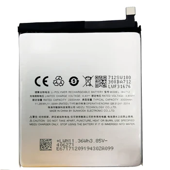 Pôvodné Kvalitné BA712 Batérie Pre Meizu Meilan M6s S6 M712Q/M/C M712H 2930mAh
