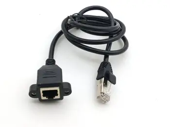 10pcs Kábel RJ45 Mužov a Žien Skrutku Panel Mount Ethernet LAN Siete, Rozšírenie konektor