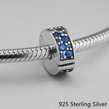 925 Sterling Silver Šperky Mozaiky Svieti Eleganciu Klip Multi-Farebné Kryštály Fit DIY Robiť Šperky, Striebro Náramok pre Ženy