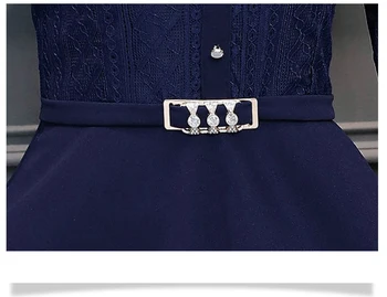 Ženy oblečenie Nové 2020 móda plus veľkosť dámske košele s Dlhým Rukávom s Oknami Čipky, blúzky, košele duté z čipky blusas 910i5