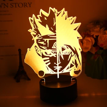 Led Nočné Svetlo Japonské Anime Naruto Tím 7 Obetí Uchiha Hatake Kakashi Rin Nohara Sasuke Sakura Haruno Tabuľka 3d Lampa Spálne