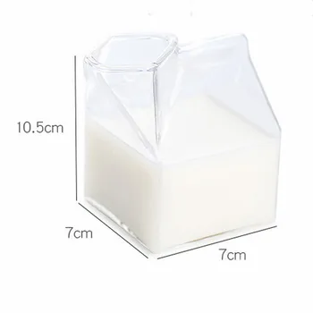 Trvanlivé Tepelne-odolné Transparentné Mlieko Raňajky Pohár Šťavy, Káva Hrnček Dospelých Detí Pitnej Príslušenstvo Námestie Mlieko Box
