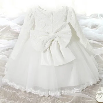 Biele Šaty pre Novorodenca Dievča 0-24 Mesiacov, Baby, Deti Krst Krst Šaty Šaty 1 2 Rokov, Baby, Deti, Oblečenie