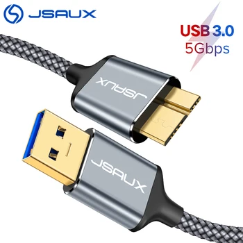 Micro USB 3.0 Kábel,Jsaux 5Gbps Rýchle Nabíjanie Kábel, USB Kábel Mobilný Telefón Káble pre Samsung Poznámku 3 S5 HDD Pevný Disk Kábel