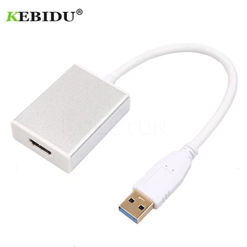 Kebidu 1080P USB 3.0 HDMI kompatibilné s mužmi Converter Adaptér Kábel Multi Displej Adater pre Desktop, Notebook, HDTV