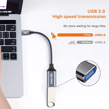 Typ c pre usb otg USB3.0 Adaptér 5Gbps Synchronizáciu Údajov nabíjanie USB Prevodník pre Ipad Pro Samsung HuaWei xiao Typ-C Adaptér údaje