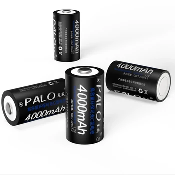 PALO Originálne 1.2 v, nimh C veľkosť nabíjateľné batérie 4000mah 1.2 v, nimh nabíjateľné batérie