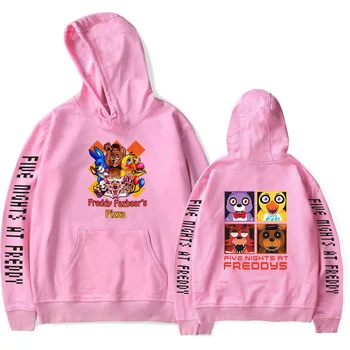 FNAF Päť Nocí V Freddy Hoodie Mužov Mikina s Kapucňou Chlapci Dievčatá Streetwear Hip Hop Harajuku Cartoon Bunda Topy Teen Oblečenie