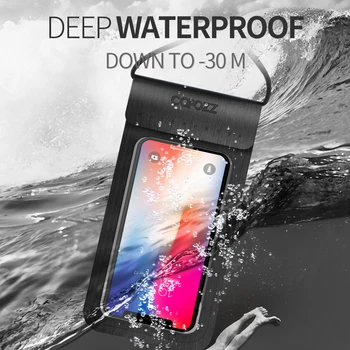 COPOZZ Vodotesný Telefón Puzdro pre iPhone X/8/7/6S Plus/Samsung S7 Plávanie Lyžovanie, Šnorchlovanie, Potápanie pod vodou Mobile Tašky Prípade