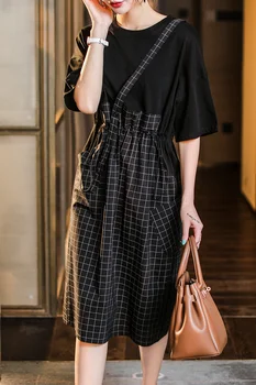 Falošné Dve Dielna Sada Šaty Goth Lete Roku 2020 Bbodycon Midi Šaty Návrhára Luxusné Streetwear Žena Oblečenie