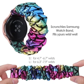 Toyouths Elastické Sledovať Popruhy pre Samsung Galaxy Potlačené Tkaniny Scrunchies Kapela Ženy Voľný čas Watchband pre Samsung Aktívny 2