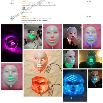 Tvár LED Maska s Krku Micro-aktuálne Fotón LED Terapia Maska Proti Vráskam Akné Odstránenie Omladenie Pokožky Tváre Krásu Stroj