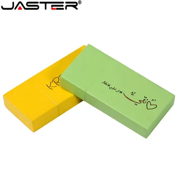 JASTER USB 2.0 LOGO osobnosti drevené farebné blok USB flash disk kreatívny darček kl ' úč 8 GB 16 GB 32 GB, 64 G dreva memory stick