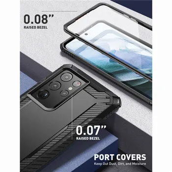 Clayco Pre Samsung Galaxy S21 Ultra Prípade 6.8 palcový (2021 Uvoľnenie) Xenon Full-Telo Robustný Kryt S vstavaným-in Screen Protector