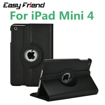 Prípad tabletu Apple iPad mini 4 Mini4 7.9 palcový 360 Rotujúce Držiak Flip Stojan Kožený Kryt