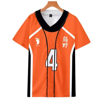 Anime Haikyuu Cosplay Kostým MSBY Black Jackals Volejbal Klub 3D Tlač Baseball Tričko Mužov Príležitostné Športové Dresy Jednotné