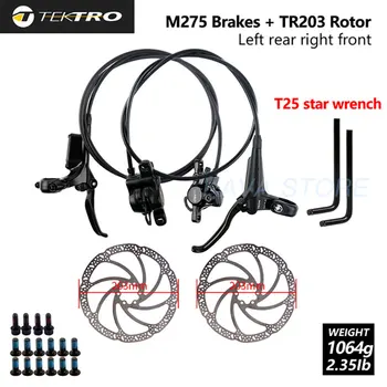 TEKTRO HD-M275 MTB Bicykel Hydraulické Kotúčové Brzdy 800mm /1500mm 160/180/203mm Rotora Horský Bicykel Predné/Zadné Brzdy Hliníkovej zliatiny