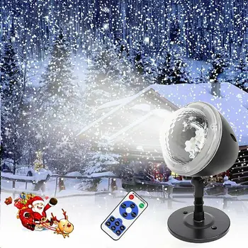 US/EU Plug Vianočné Sneženie Led Svetlá Projektor Vonku Sneh Spot Lampy, Nepremokavé Flurries Záhradné Dekorácie