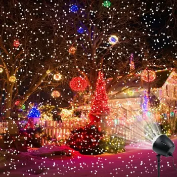 US/EU Plug Vianočné Sneženie Led Svetlá Projektor Vonku Sneh Spot Lampy, Nepremokavé Flurries Záhradné Dekorácie